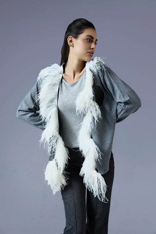Cardigan struzzo