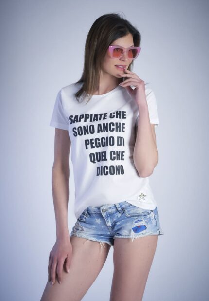 T-Shirt Disagio “SAPPIATE CHE SONO ANCHE PEGGIO DI QUELLO CHE DICONO “